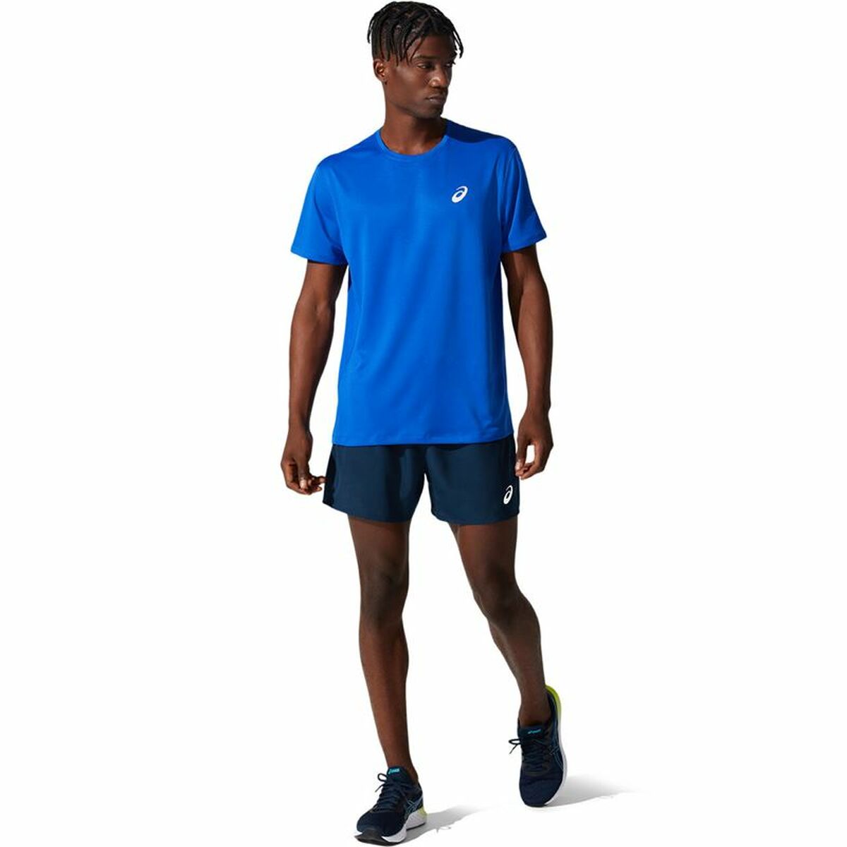 Pantaloni Corti Sportivi da Uomo Asics Core Blu scuro