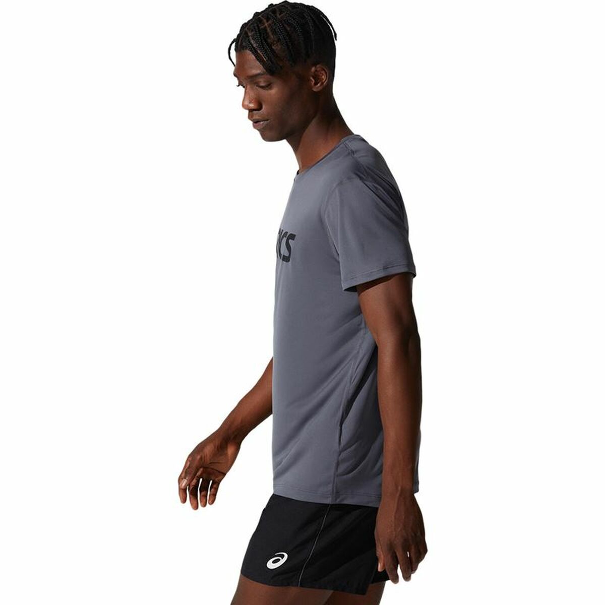 Maglia a Maniche Corte Uomo Asics Core Grigio scuro