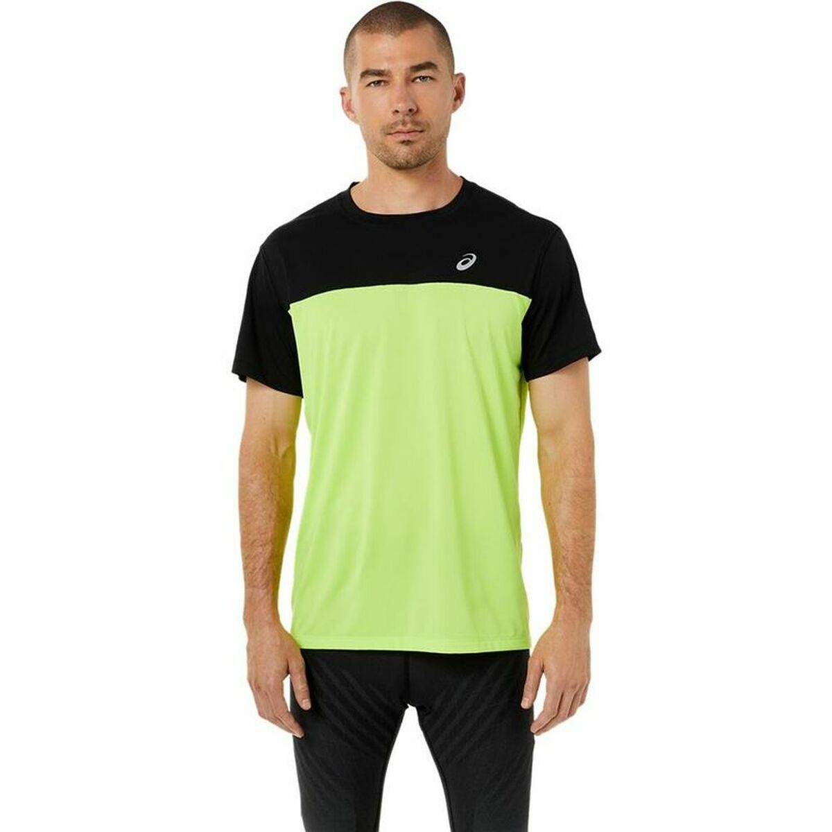 Maglia a Maniche Corte Uomo Asics Race Verde Giallo Verde limone