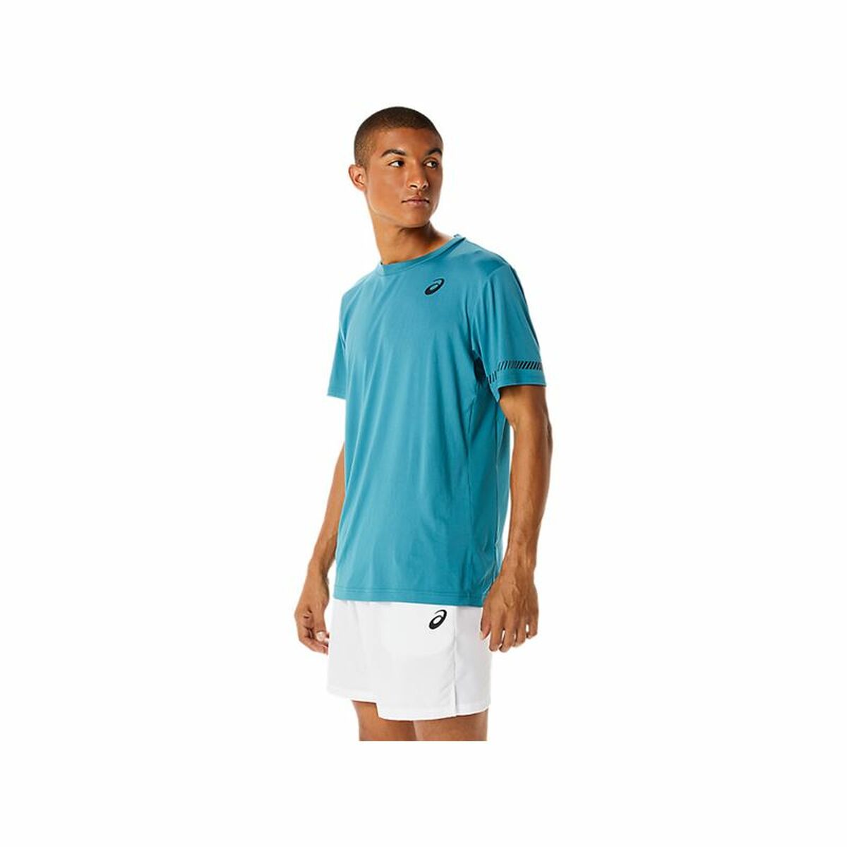 Maglia a Maniche Corte Uomo Asics Court Azzurro