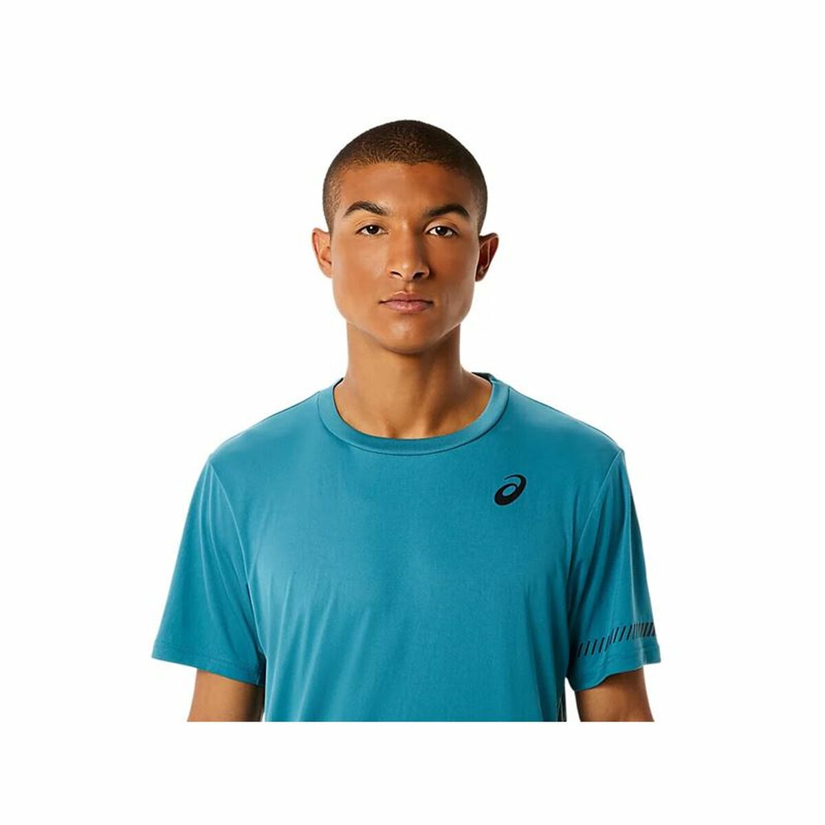 Maglia a Maniche Corte Uomo Asics Court Azzurro