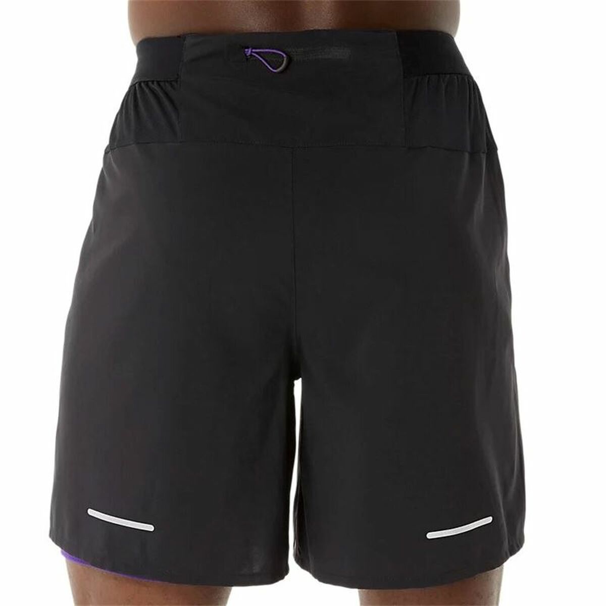 Pantaloni Corti Sportivi da Uomo Asics Road 2-N-1 7IN Nero