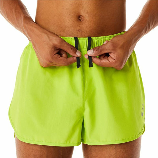 Pantaloni Corti Sportivi da Uomo Asics Core Split Verde limone