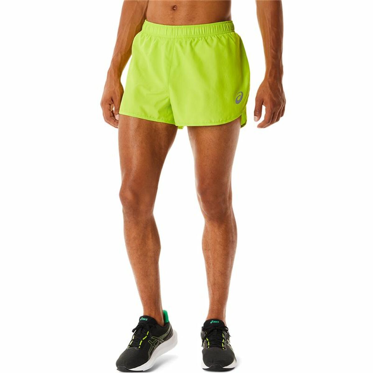 Pantaloni Corti Sportivi da Uomo Asics Core Split Verde limone