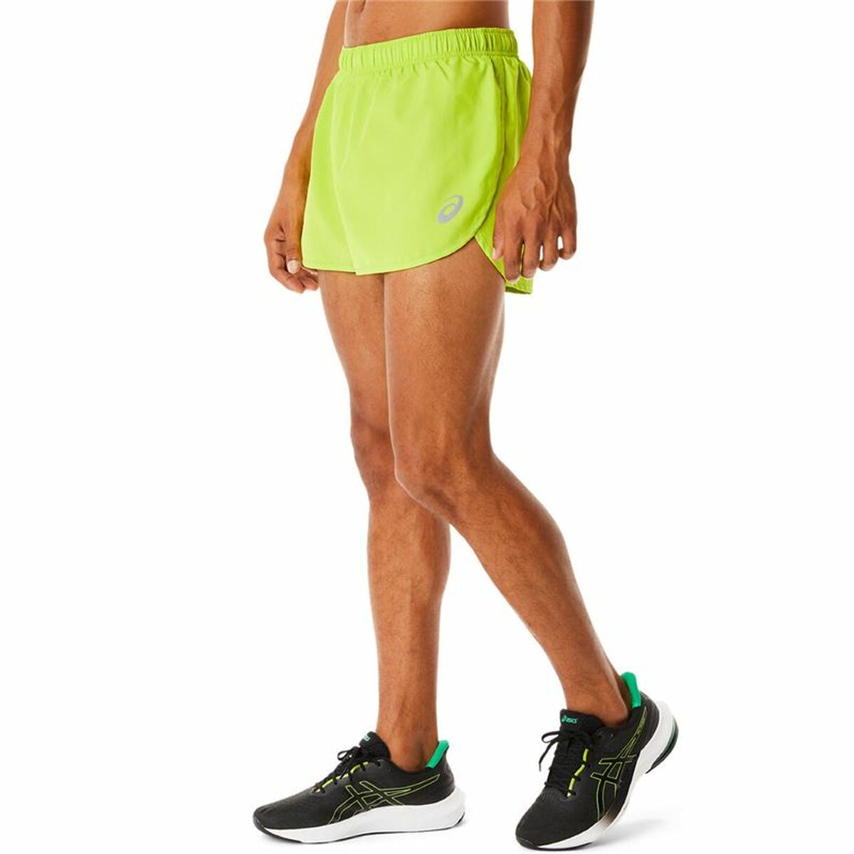 Pantaloni Corti Sportivi da Uomo Asics Core Split Verde limone