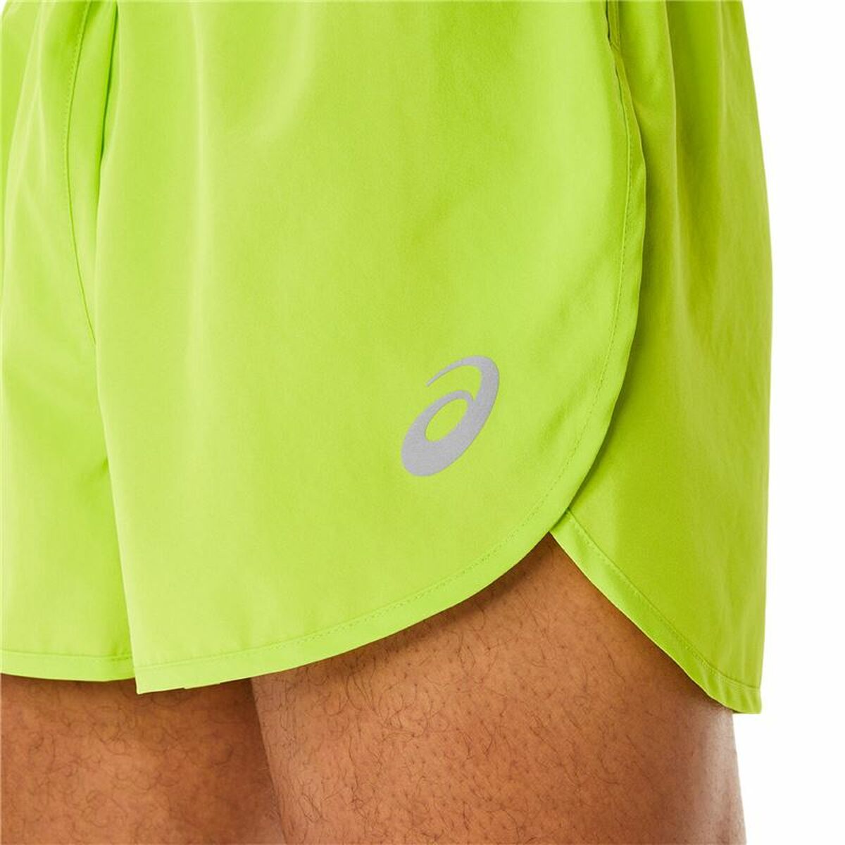 Pantaloni Corti Sportivi da Uomo Asics Core Split Verde limone