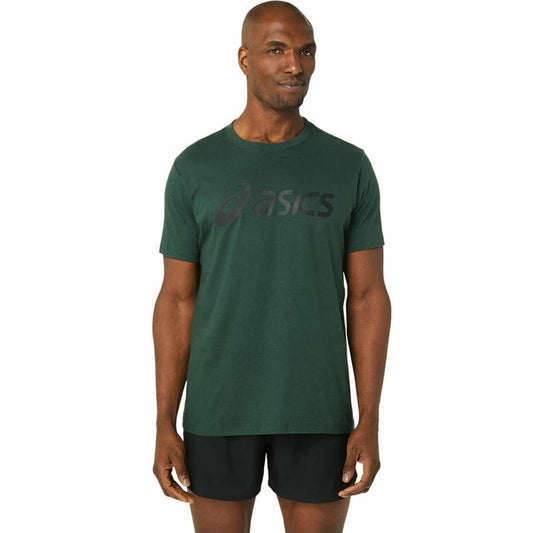 Maglia a Maniche Corte Uomo Asics Big Logo Verde scuro