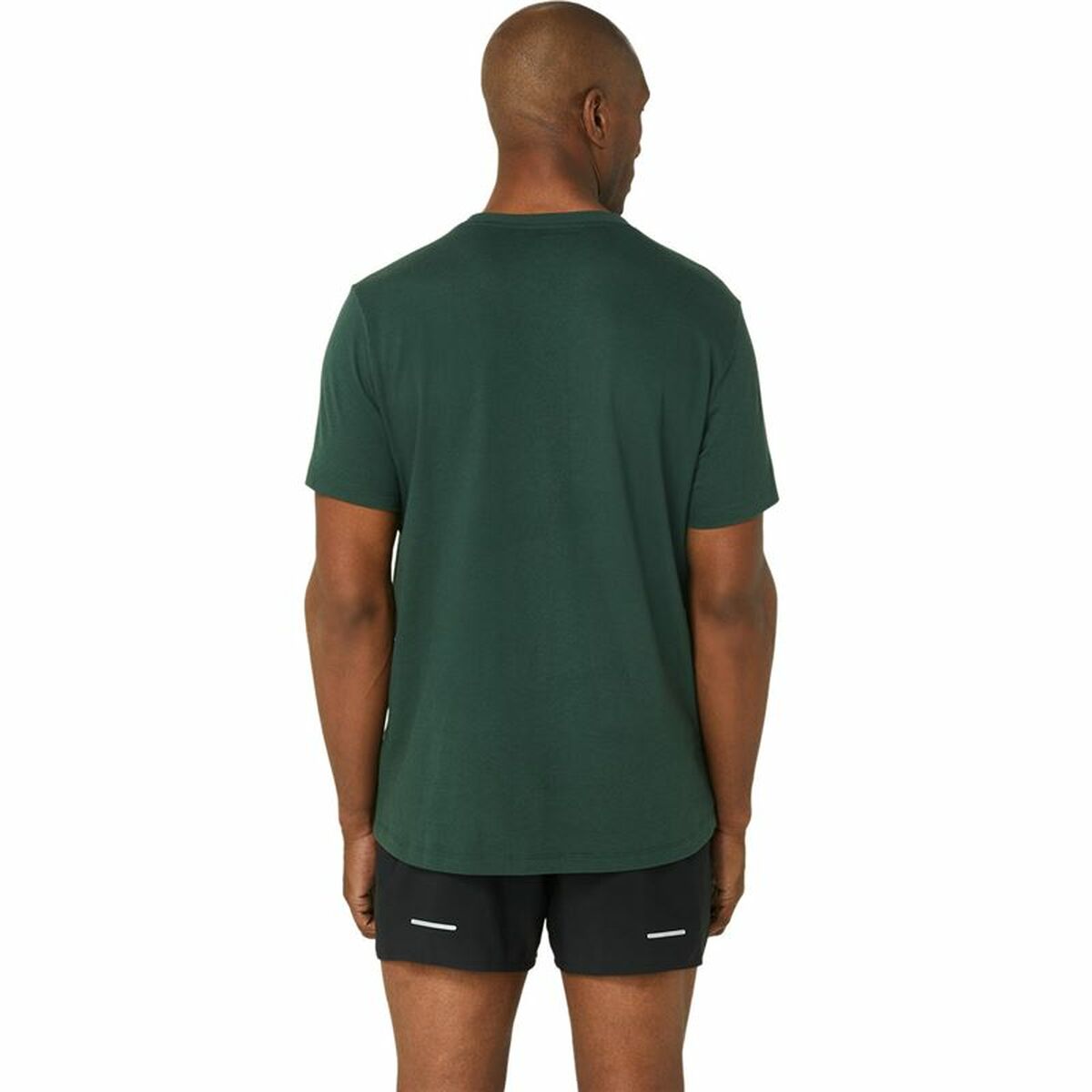 Maglia a Maniche Corte Uomo Asics Big Logo Verde scuro