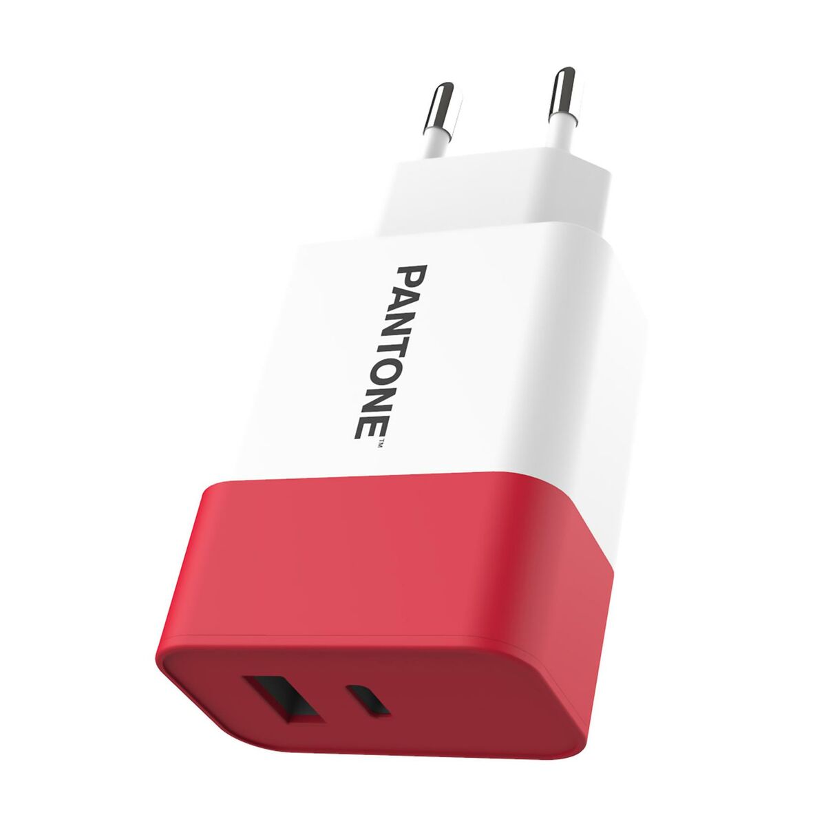 Caricabatterie da Parete Pantone PT-PDAC02R1 Bianco Rosso 15 W