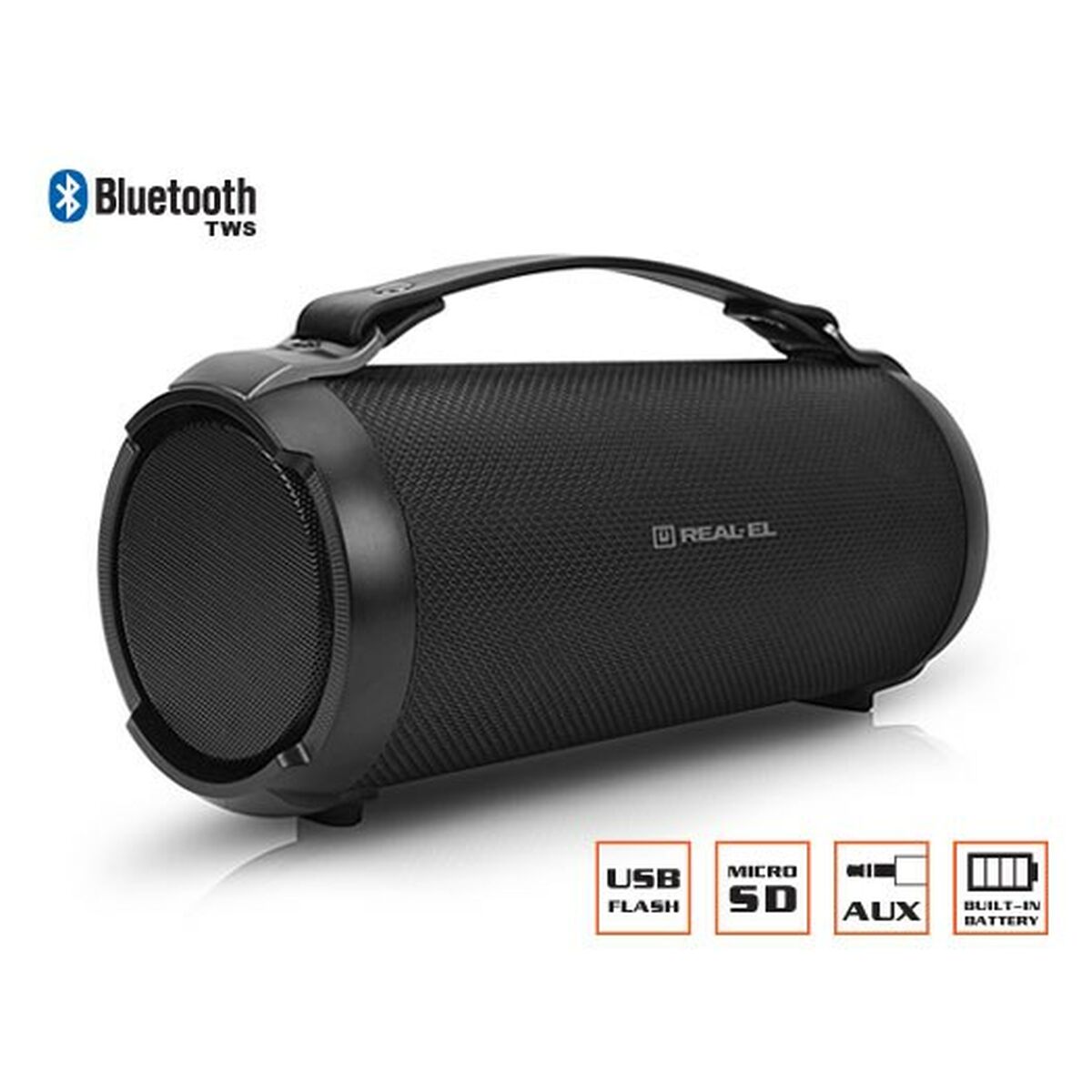 Altoparlante Bluetooth Real-El EL121600009 Nero 8 W