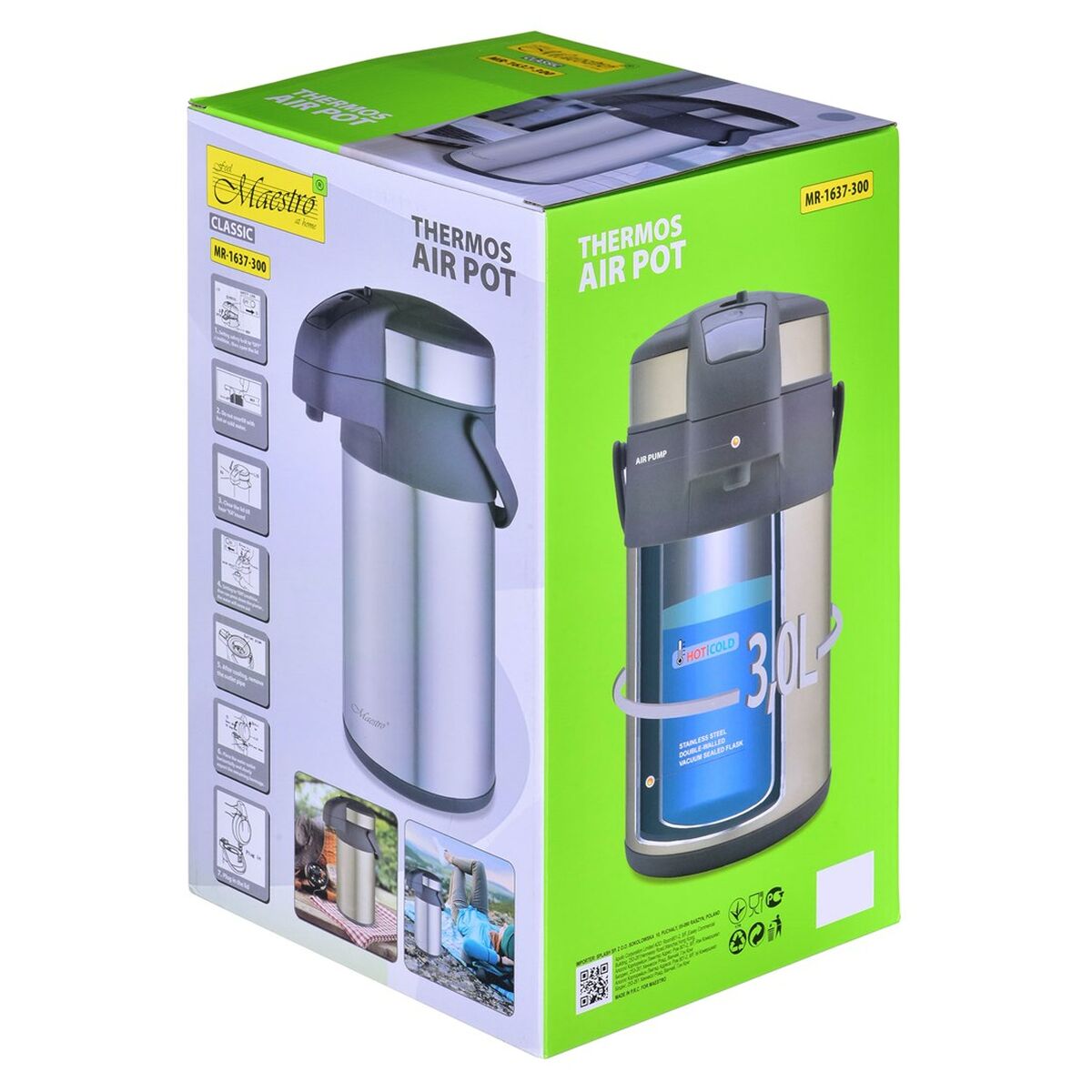 Thermos Feel Maestro MR-1637-300-SILVER Argentato Acciaio inossidabile 3 L