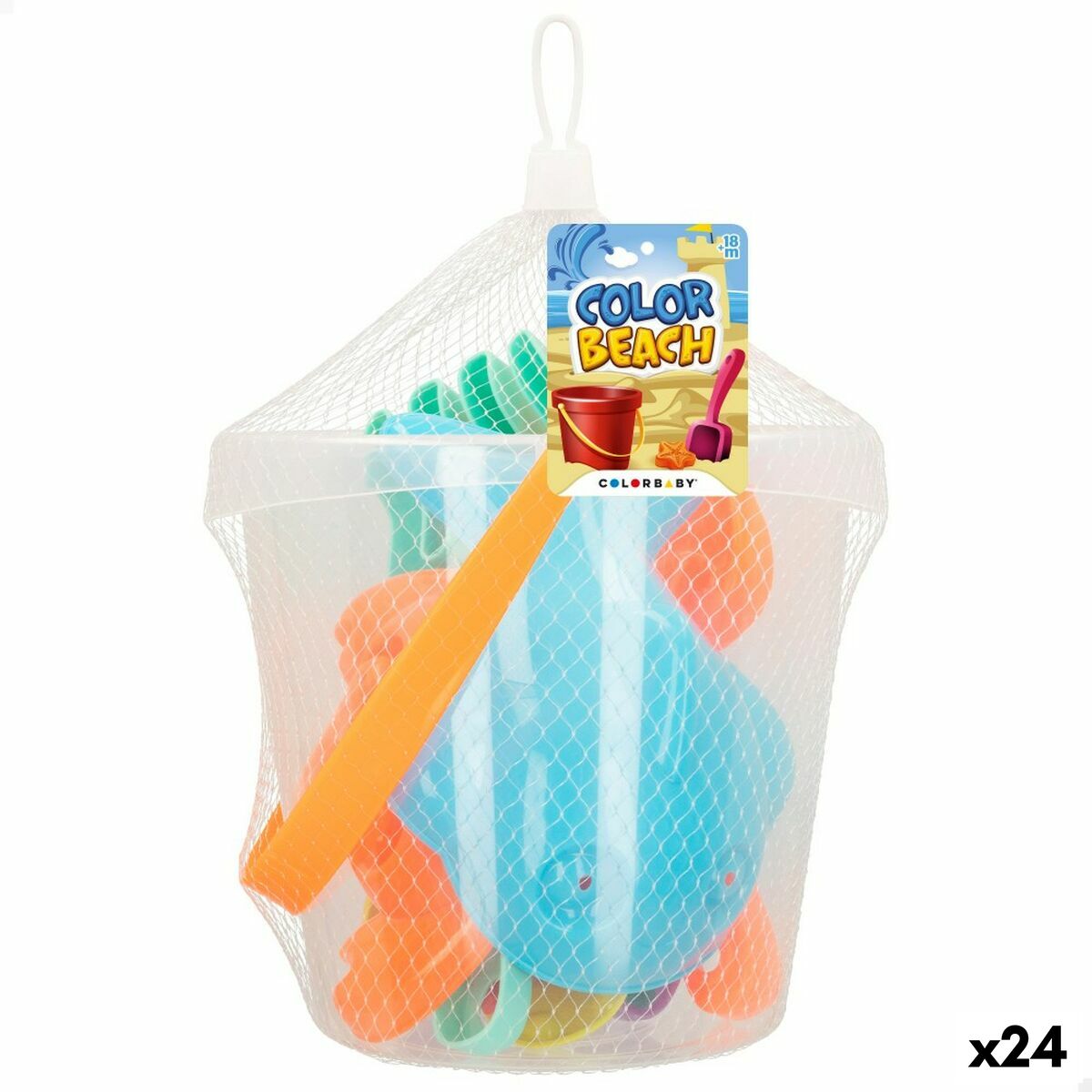 Set di giocattoli per il mare Colorbaby Ø 18 cm (24 Unità)