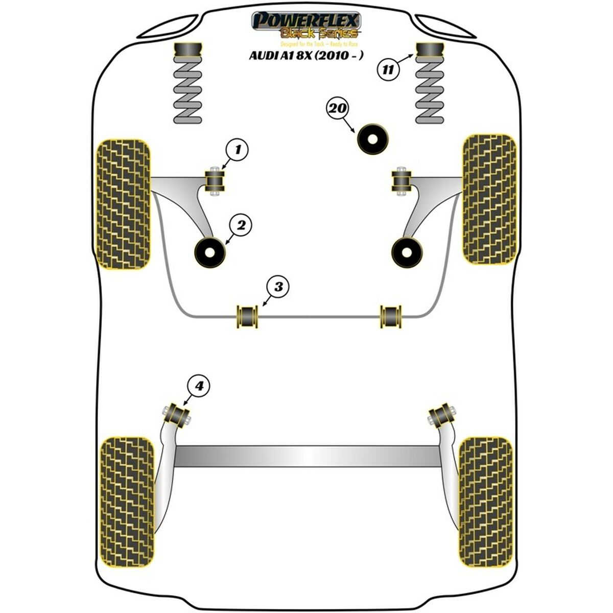 Silentblock Powerflex PFF85-620 Supporto motore (1 Unità)