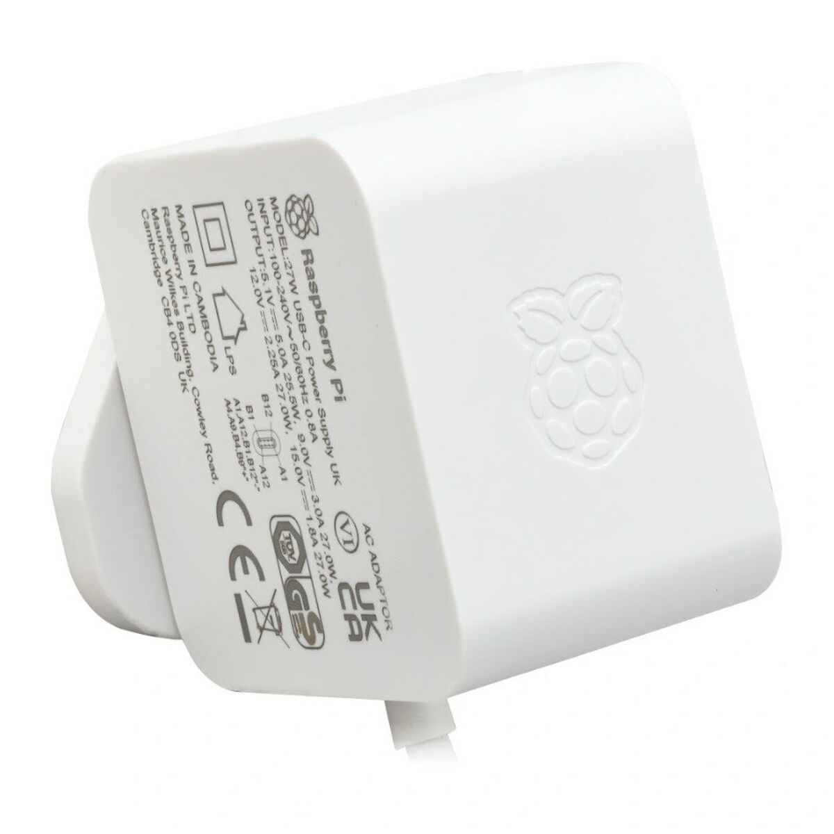 Caricabatterie da Parete RASPBERRY PI SC1152 Bianco 27 W