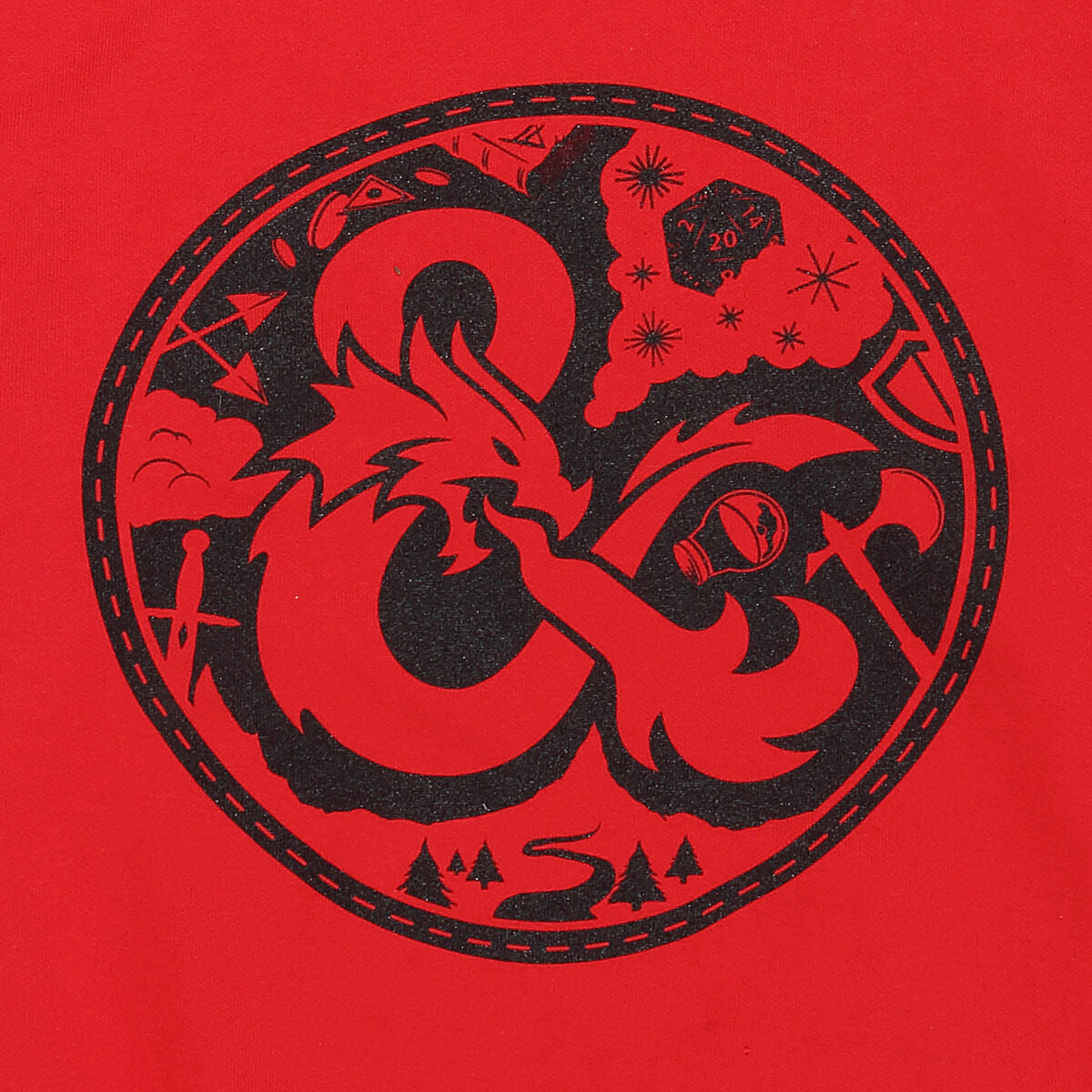 Felpa con Cappuccio Unisex Dungeons & Dragons Logo Rosso