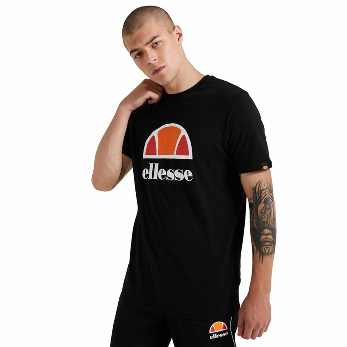 Maglia a Maniche Corte Uomo Ellesse Dyne Nero