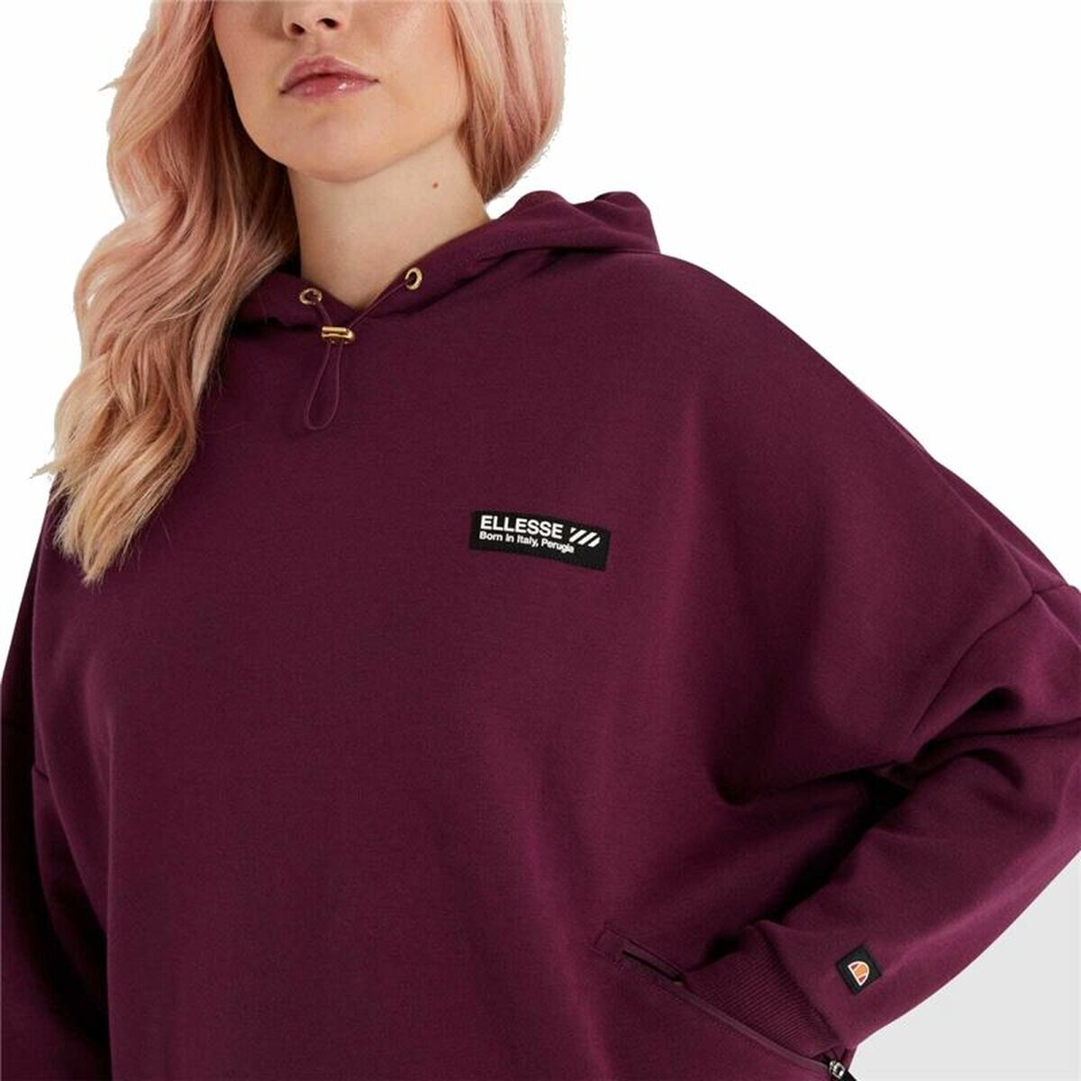 Felpa con Cappuccio Donna Ellesse  Semprevisa Melanzana Verde