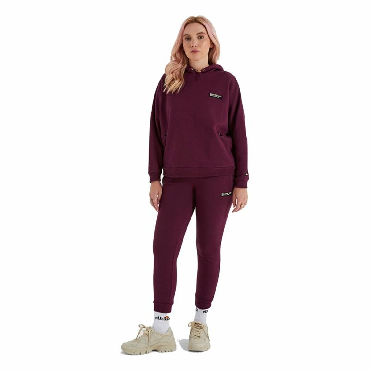 Felpa con Cappuccio Donna Ellesse  Semprevisa Melanzana Verde