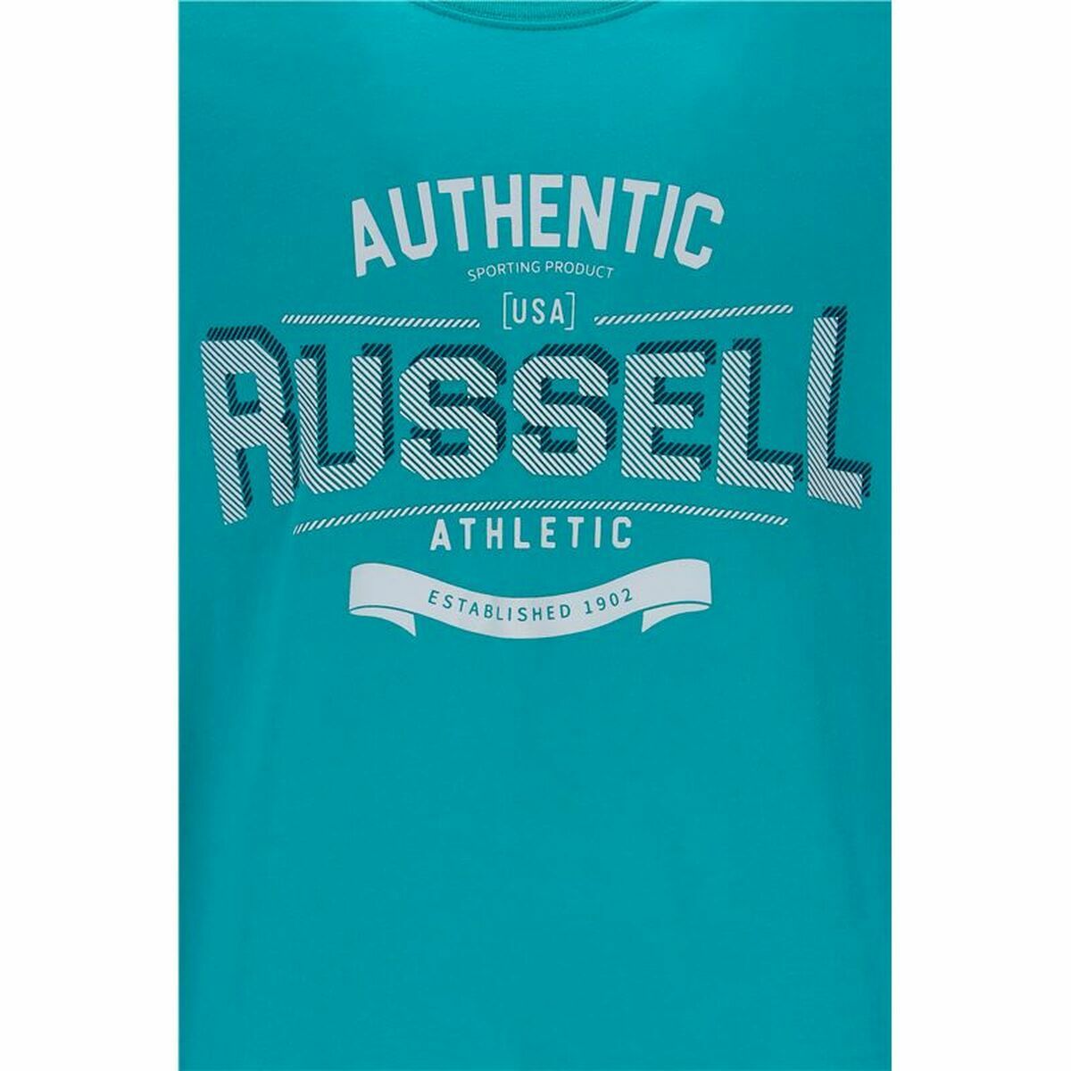 Maglia a Maniche Corte Uomo Russell Athletic Amt A30081 Acquamarina