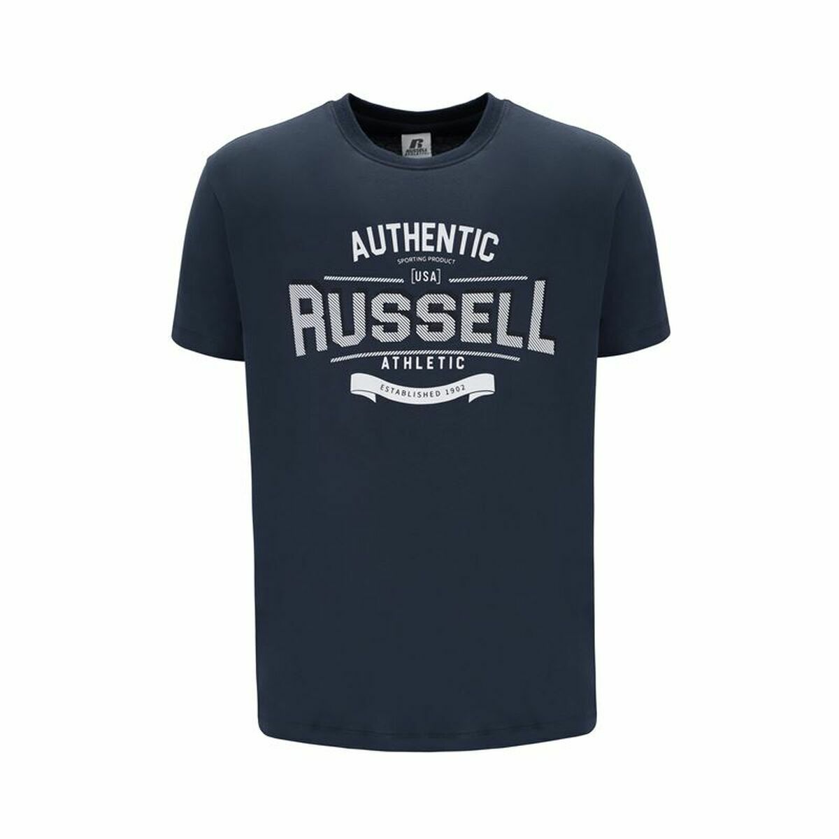 Maglia a Maniche Corte Uomo Russell Athletic Ara Blu scuro