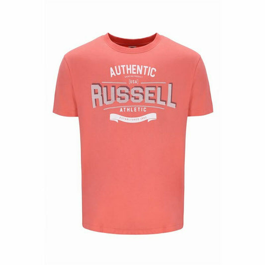 Maglia a Maniche Corte Uomo Russell Athletic Amt A30081 Arancio Corallo