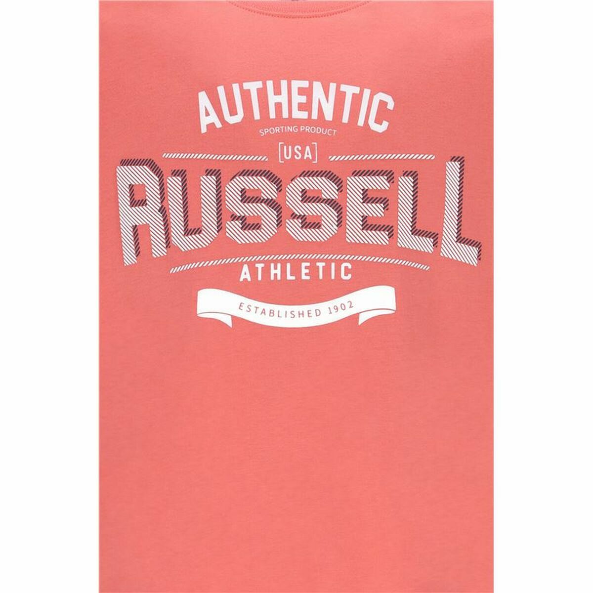 Maglia a Maniche Corte Uomo Russell Athletic Amt A30081 Arancio Corallo