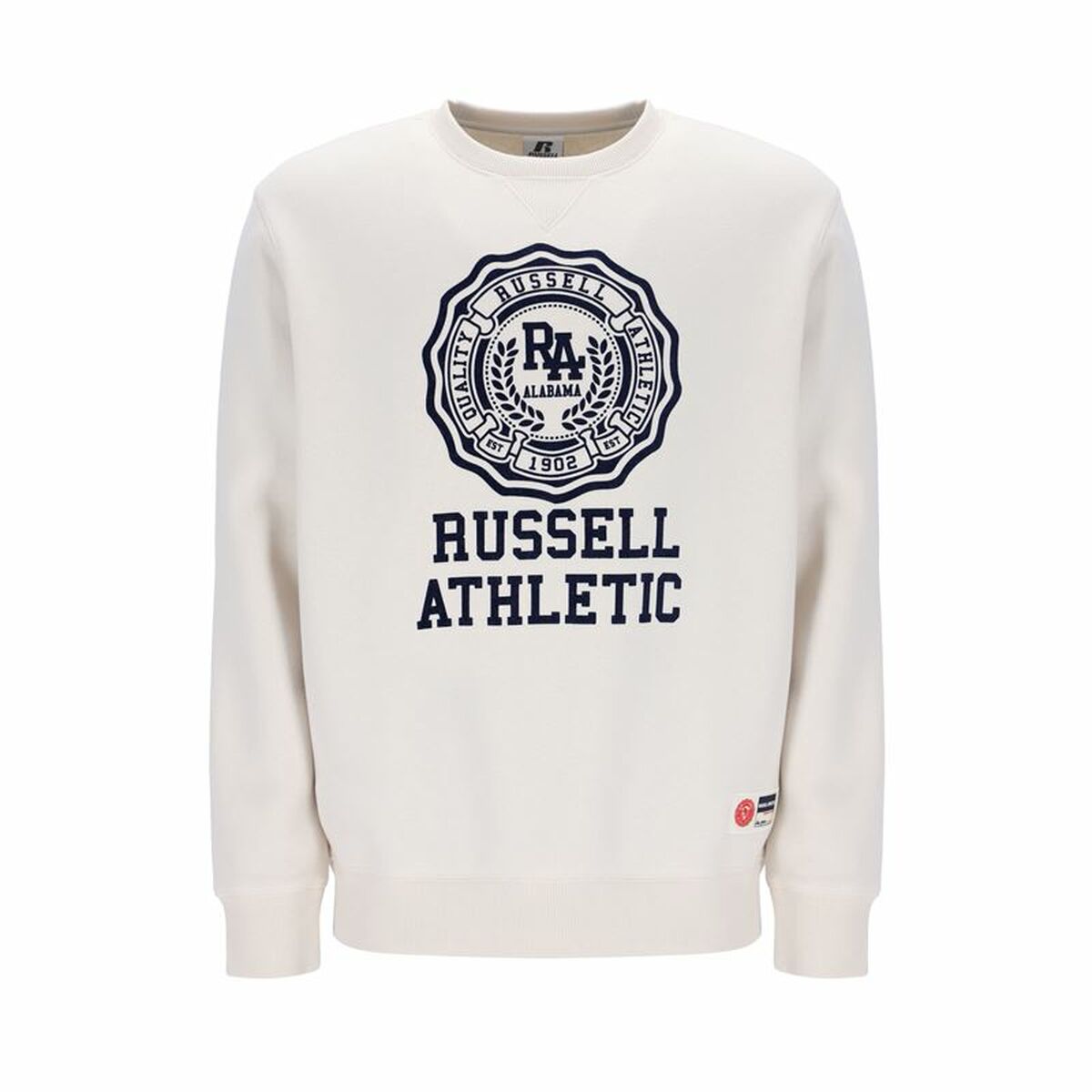 Felpa senza Cappuccio Uomo Russell Athletic Ath Rose Bianco