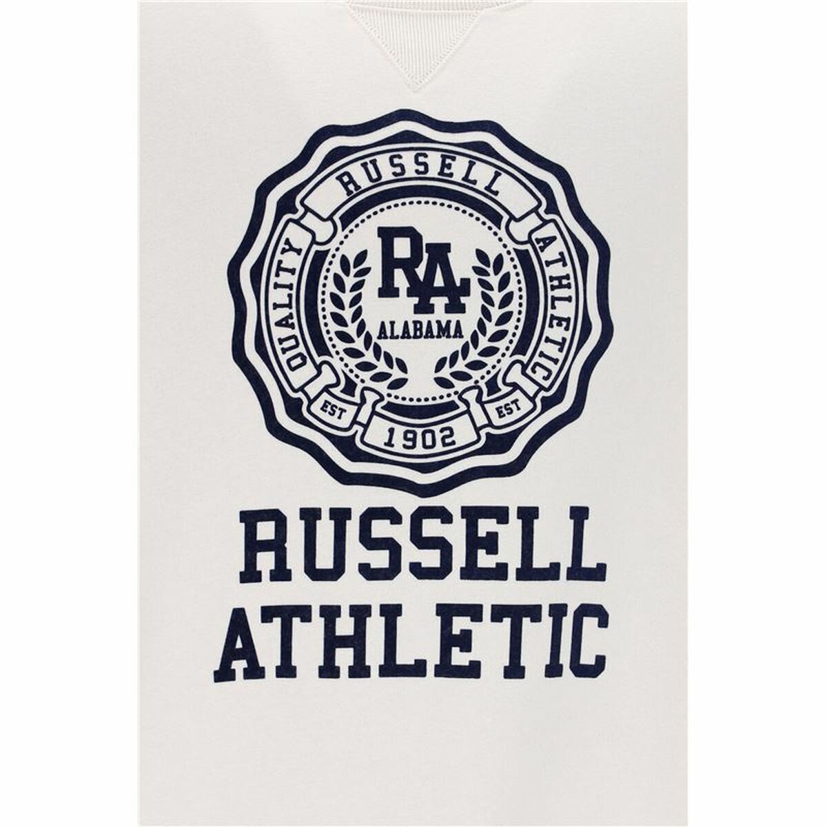 Felpa senza Cappuccio Uomo Russell Athletic Ath Rose Bianco