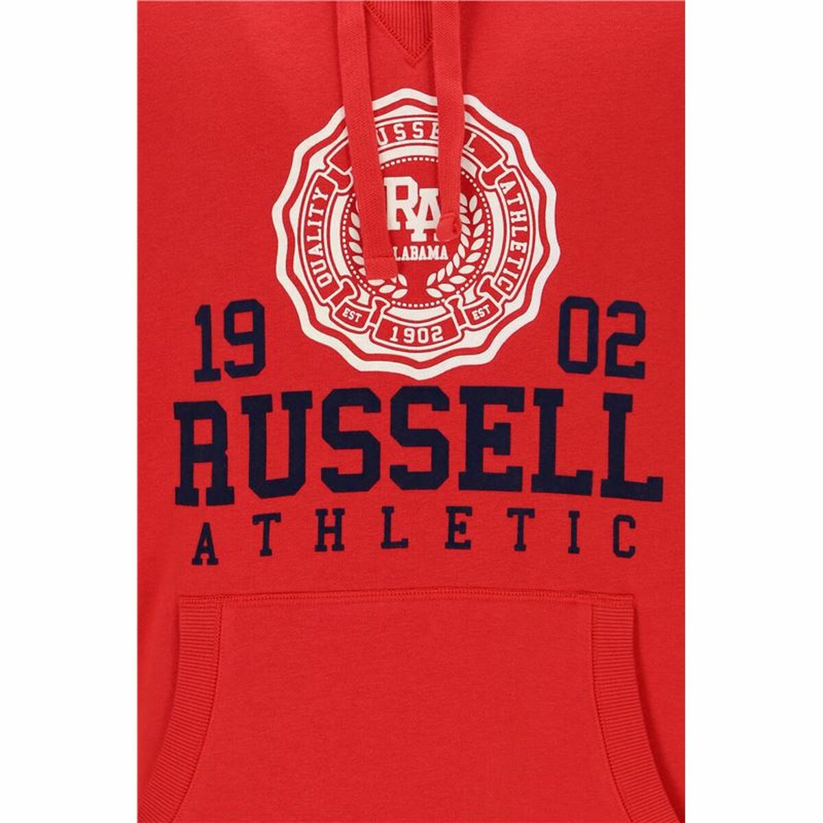 Felpa con Cappuccio Uomo Russell Athletic Ath 1902 Rosso