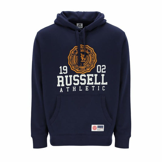 Felpa con Cappuccio Uomo Russell Athletic Ath 1902 Blu Marino