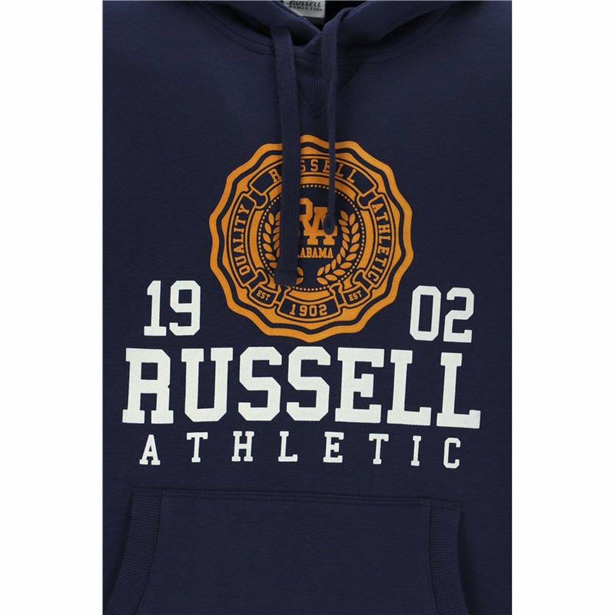 Felpa con Cappuccio Uomo Russell Athletic Ath 1902 Blu Marino