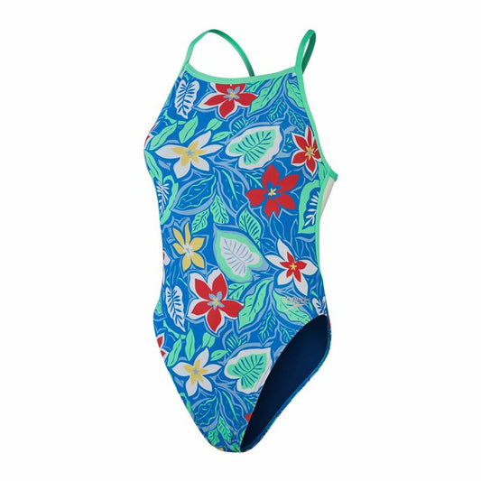 Costume da Bagno Donna Speedo Allover Vback Azzurro