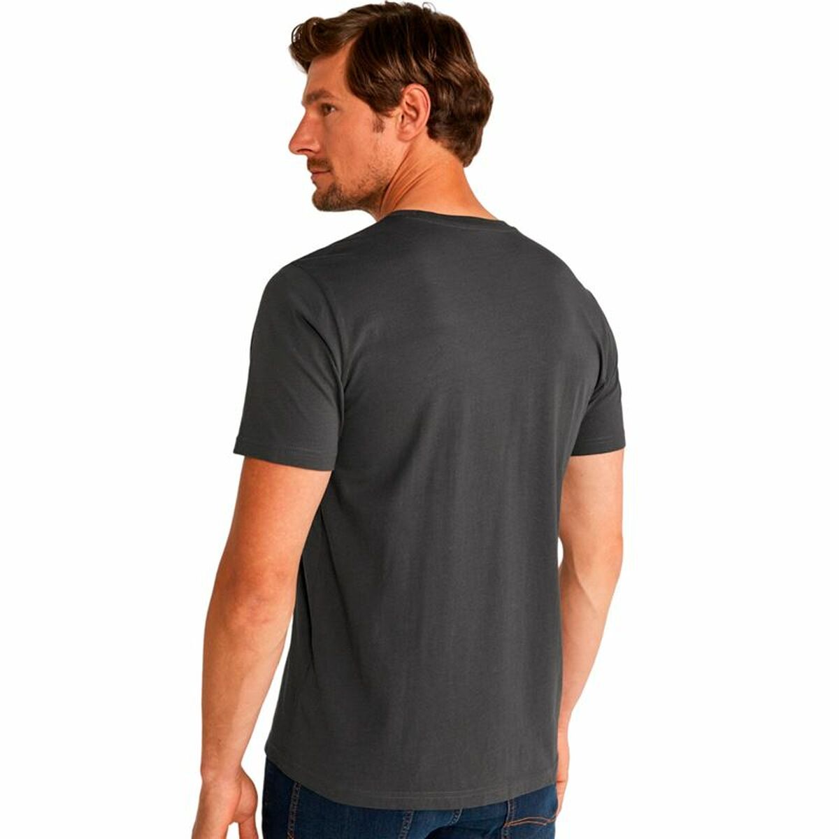 Maglia a Maniche Corte Uomo Lee Patch Logo Grigio