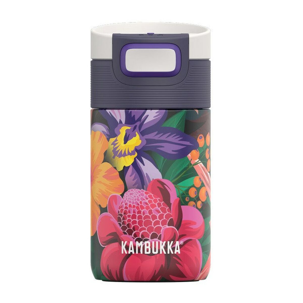 Thermos Kambukka Etna Flower Power Porpora Acciaio inossidabile 300 ml