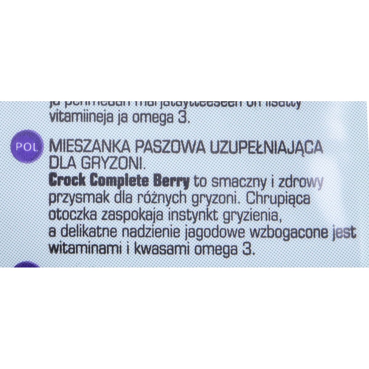 Cibo Versele-Laga Crock Berry Mirtillo Coniglio Roditori 50 ml 50 g