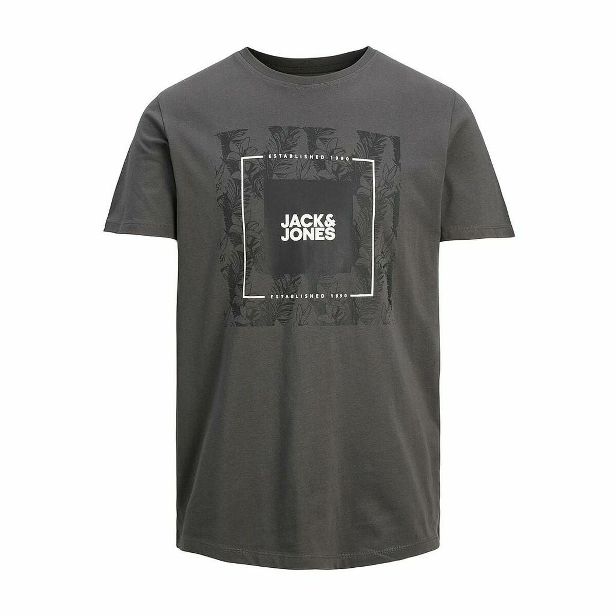 Maglia a Maniche Corte Uomo JJTROPICANA BOX TEE  Jack & Jones 12224165  Grigio