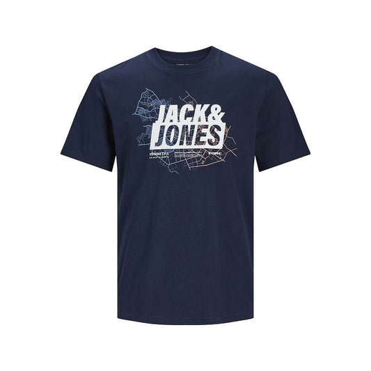 Maglia a Maniche Corte Uomo Jack & Jones LOGO TEE SS 12252376 Blu Marino