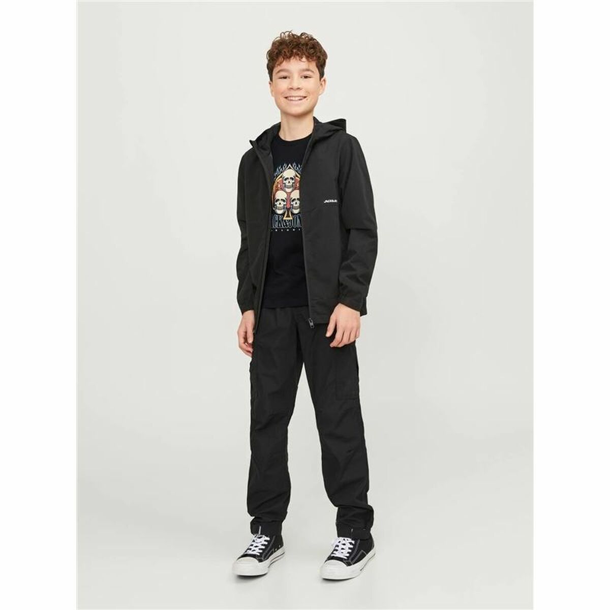 Maglia a Maniche Corte per Bambini Jack & Jones Jorheavens Nero