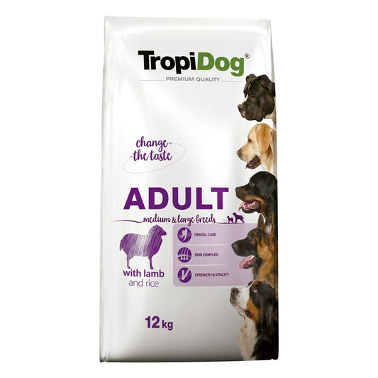 Io penso Tropi Dog  Premium Adult Medium & Large Adulto Agnello Riso Uccelli 12 kg