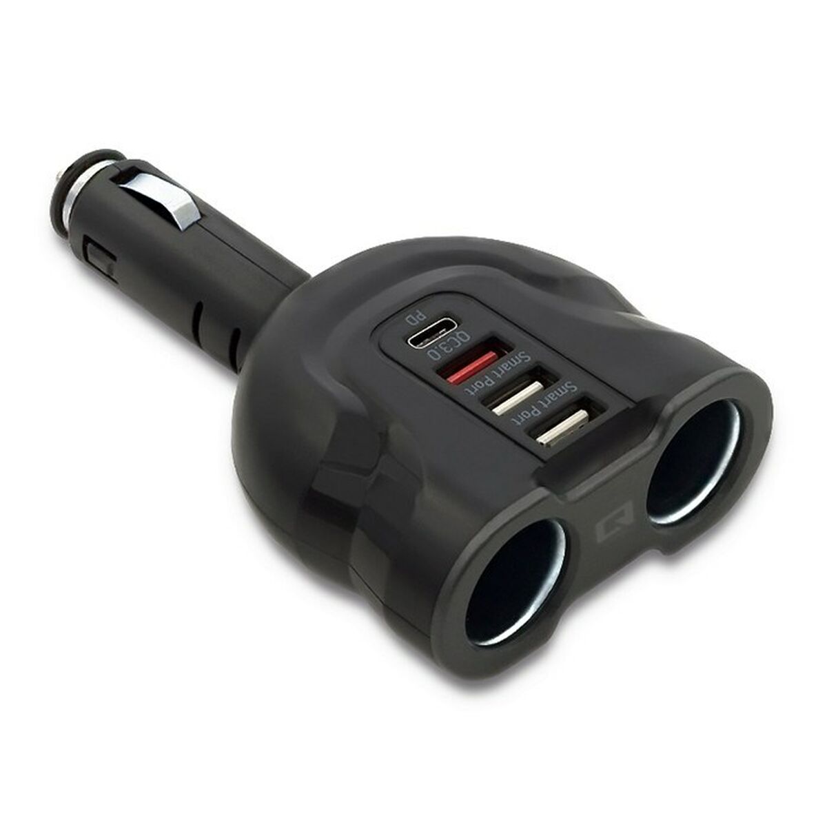 Caricabatterie per Auto Qoltec 50641 Nero 52 W