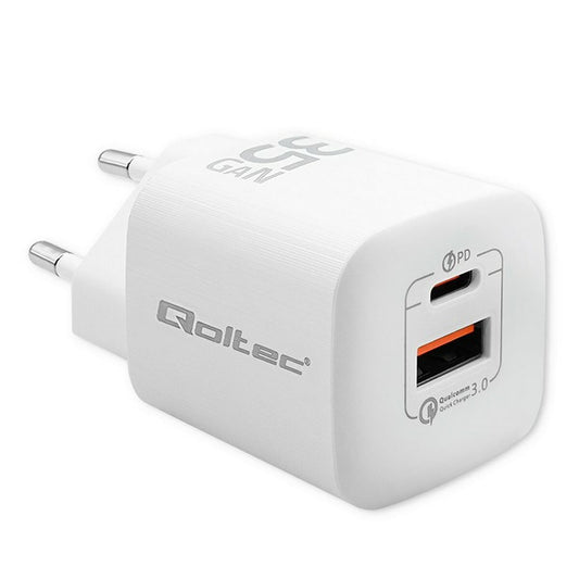 Caricabatterie da Parete Qoltec 50763 Bianco 35 W