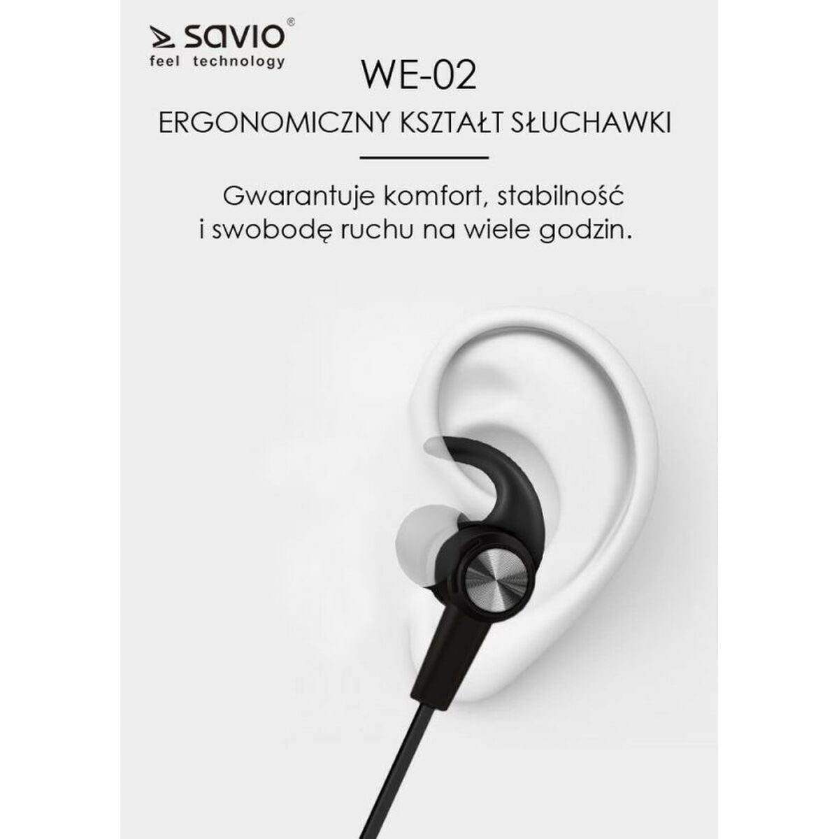 Auricolari Bluetooth Sportivi Savio WE-02 Nero