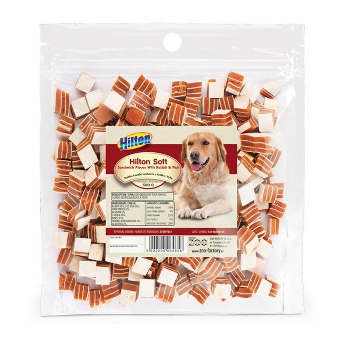 Snack per Cani Hilton Baccalà Coniglio 500 g