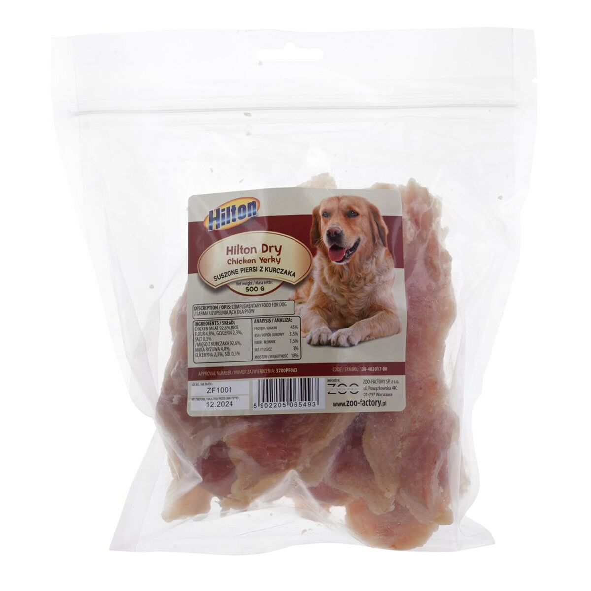 Snack per Cani Hilton Adulto Pollo 500 g