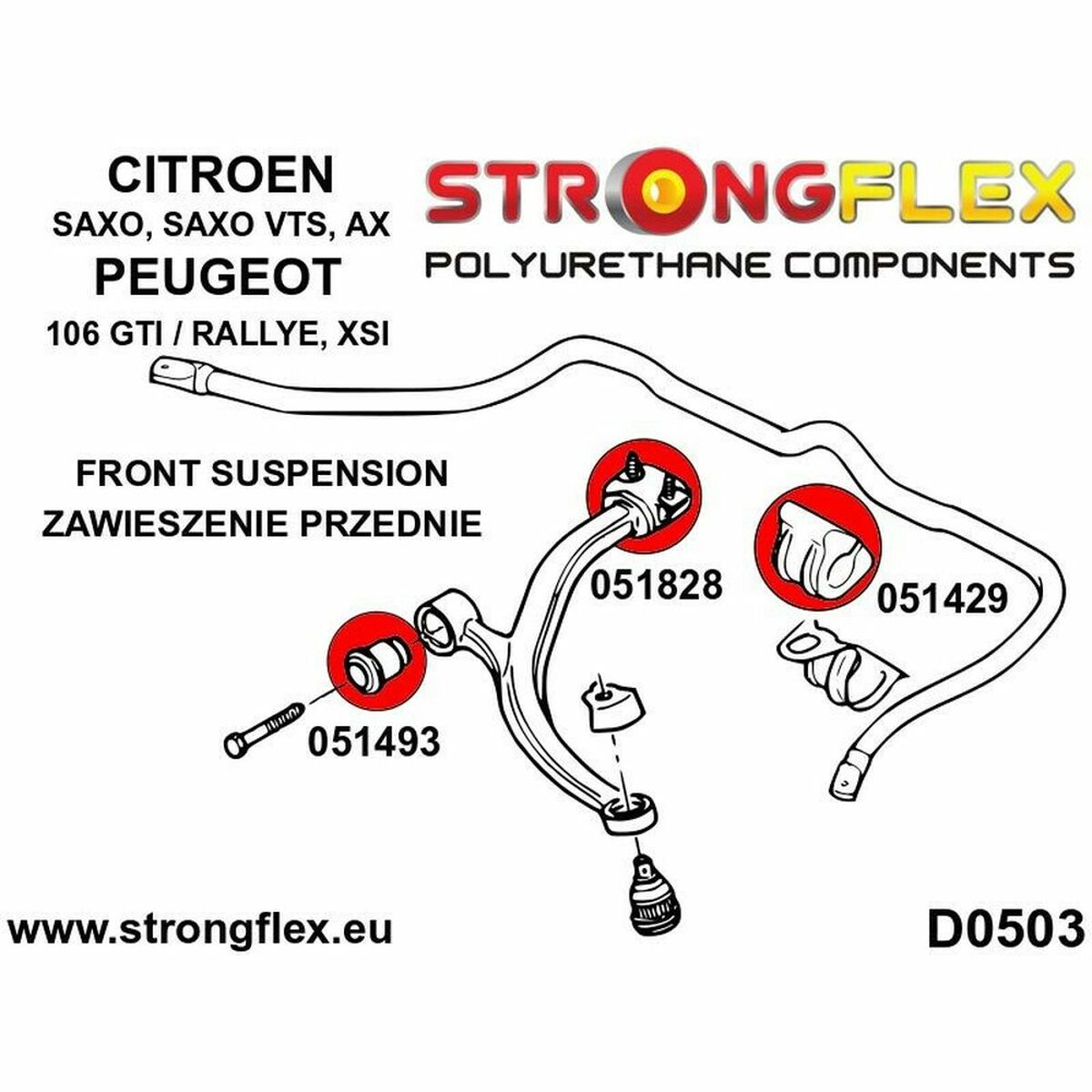 Silentblock Strongflex STF051493BX2 (2 pcs)