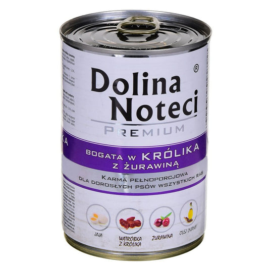 Cibo umido Dolina Noteci Premium Mirtillo Coniglio 400 g