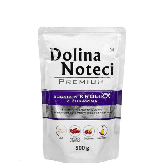 Cibo umido Dolina Noteci Premium Mirtillo Coniglio 500 L 500 g