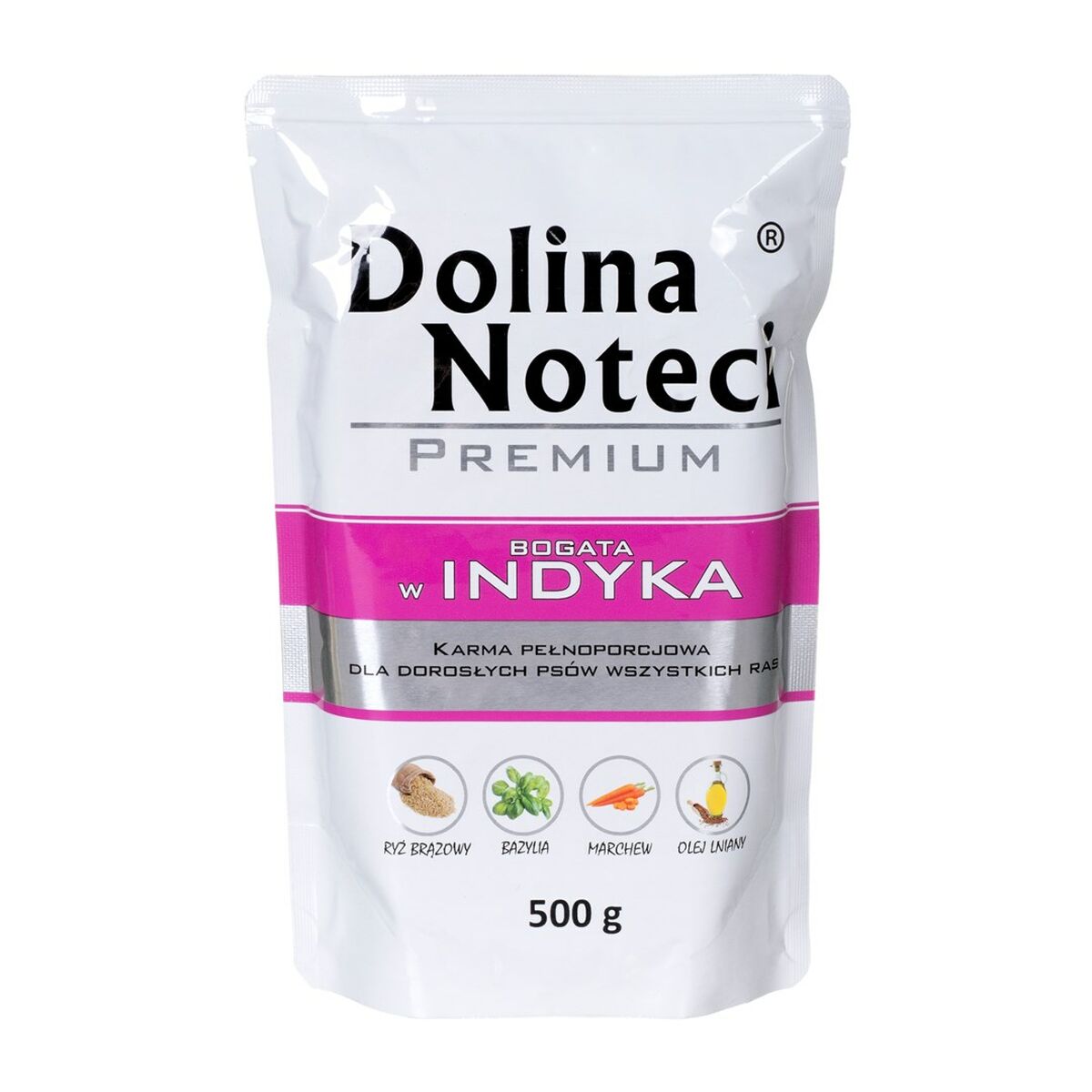 Cibo umido Dolina Noteci Premium Tacchino Vegetale 500 L 500 g