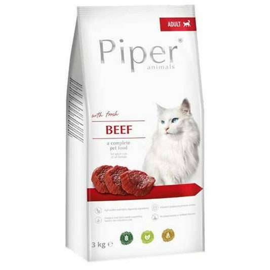 Cibo per gatti Dolina Noteci Piper Animals Adulto Carne di vitello 3 Kg