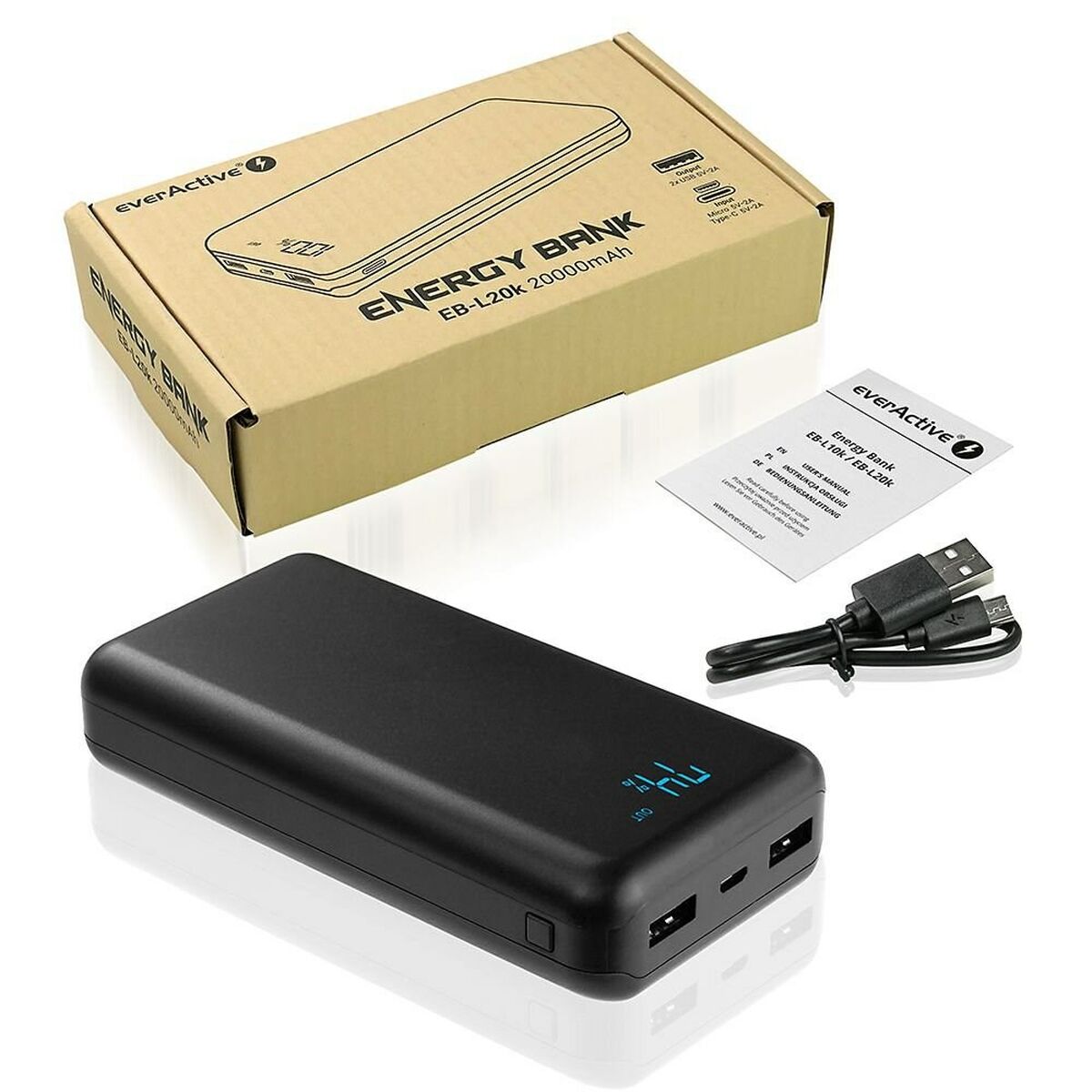 Powerbank EverActive EB-L20k Nero 20000 mAh